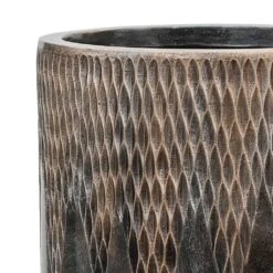 Luxe Lite Comet Cylinder Planter - Bronze -Indoor Plants Store Luxe Lite Comet Cylinder Planter Bronze Close Up