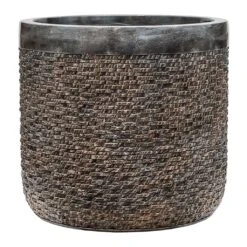 Luxe Lite Layer Cylinder Planter - Bronze -Indoor Plants Store Luxe Lite Layer Cylinder Planter Bronze Large