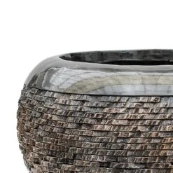 Luxe Lite Layer Globe Planter - Bronze -Indoor Plants Store Luxe Lite Layer Globe Planter Bronze Close Up