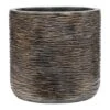 Luxe Lite Wrinkle Cylinder Planter - Bronze -Indoor Plants Store Luxe Lite Wrinkle Cylinder Planter Bronze
