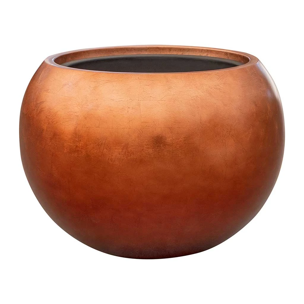 Metallic Globe Plant Pot - Matt Copper 3 Metallic Globe Plant Pot - Matt Copper