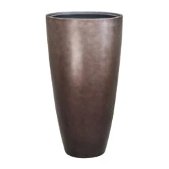 Metallic Partner Planter - Matt Coffee -Indoor Plants Store Metallic Partner Planter Matt Coffee 40x75cm