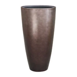 Metallic Partner Planter - Matt Coffee -Indoor Plants Store Metallic Partner Planter Matt Coffee 49x90cm