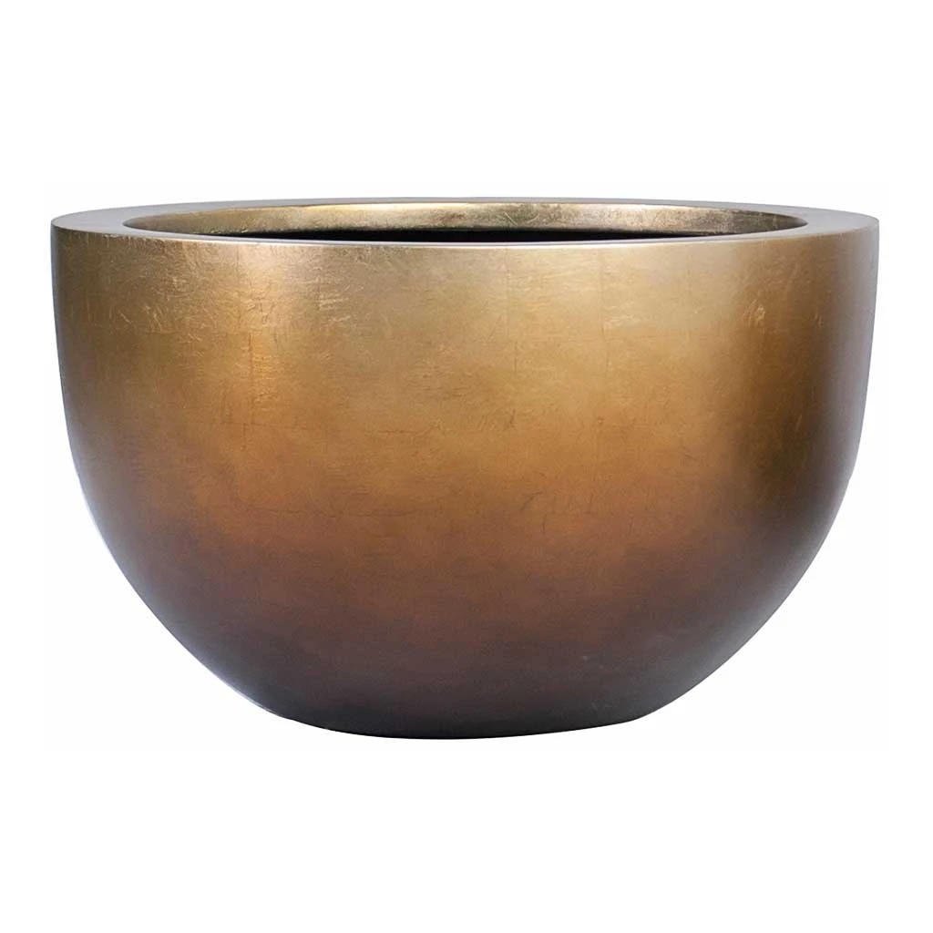 Metallic Plant Bowl - Matt Honey 3 Metallic Plant Bowl - Matt Honey