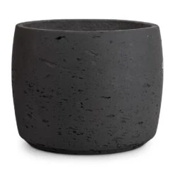Mini Valerie Plant Pot - Black Washed -Indoor Plants Store Mini Valerie Plant Pot Black Washed 22x17cm