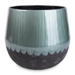 Ninthe Metal Plant Pot - Metallic Petrol 15 Ninthe Metal Plant Pot - Metallic Petrol -Indoor Plants Store Ninthe Metal Plant Pot Metallic Petrol 29x25cm