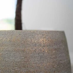 Noor Plant Pot - Metallic Grey -Indoor Plants Store Noor Plant Pot Metallic Grey 5