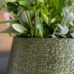 Noor Plant Pot - Velvet Green -Indoor Plants Store Noor Plant Pot Velvet Green 5