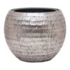 Opus Hammered Globe Planter - Silver -Indoor Plants Store Opus Hammered Globe Planter Silver