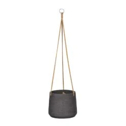 Patt Hanging Plant Pot - Black Washed -Indoor Plants Store Patt Hanging Plant Pot Black Washed Large