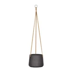 Patt Hanging Plant Pot - Black Washed -Indoor Plants Store Patt Hanging Plant Pot Black Washed Medium