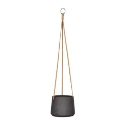 Patt Hanging Plant Pot - Black Washed -Indoor Plants Store Patt Hanging Plant Pot Black Washed Small
