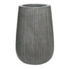 Patt High Plant Vase - Ridged Dark Grey -Indoor Plants Store Patt High Plant Vase Ridged Dark Grey 29x43cm