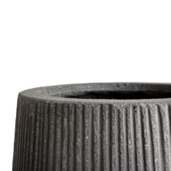 Patt High Plant Vase - Ridged Dark Grey 22 Patt High Plant Vase - Ridged Dark Grey -Indoor Plants Store Patt High Plant Vase Ridged Dark Grey SWATCH 2
