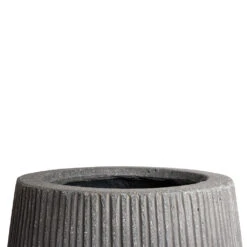 Patt High Plant Vase - Ridged Dark Grey 19 Patt High Plant Vase - Ridged Dark Grey -Indoor Plants Store Patt High Plant Vase Ridged Dark Grey SWATCH 4