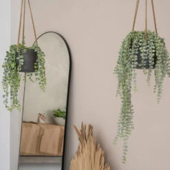 Patt Hanging Plant Pot - Black Washed -Indoor Plants Store PattHangingPlantPot BlackWashed 1