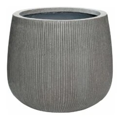 Pax Planter - Ridged Dark Grey -Indoor Plants Store Pax Planter Ridged Dark Grey