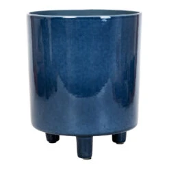 Pisa Plant Pot - Navy -Indoor Plants Store Pisa Plant Pot Navy 20x24cm