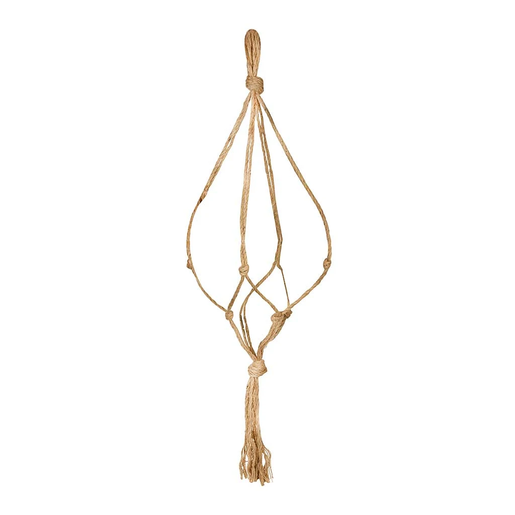 Plant Pot Knotted Macrame Hanging Rope - Jute - 160cm 3 Plant Pot Knotted Macrame Hanging Rope - Jute - 160cm