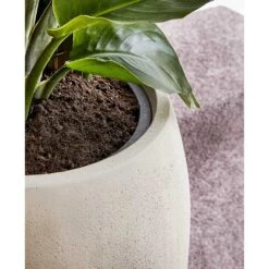 Polystone Coated Plain Balloon Planter - Natural -Indoor Plants Store Polystone Coated Plain Balloon Planter Natural Liner