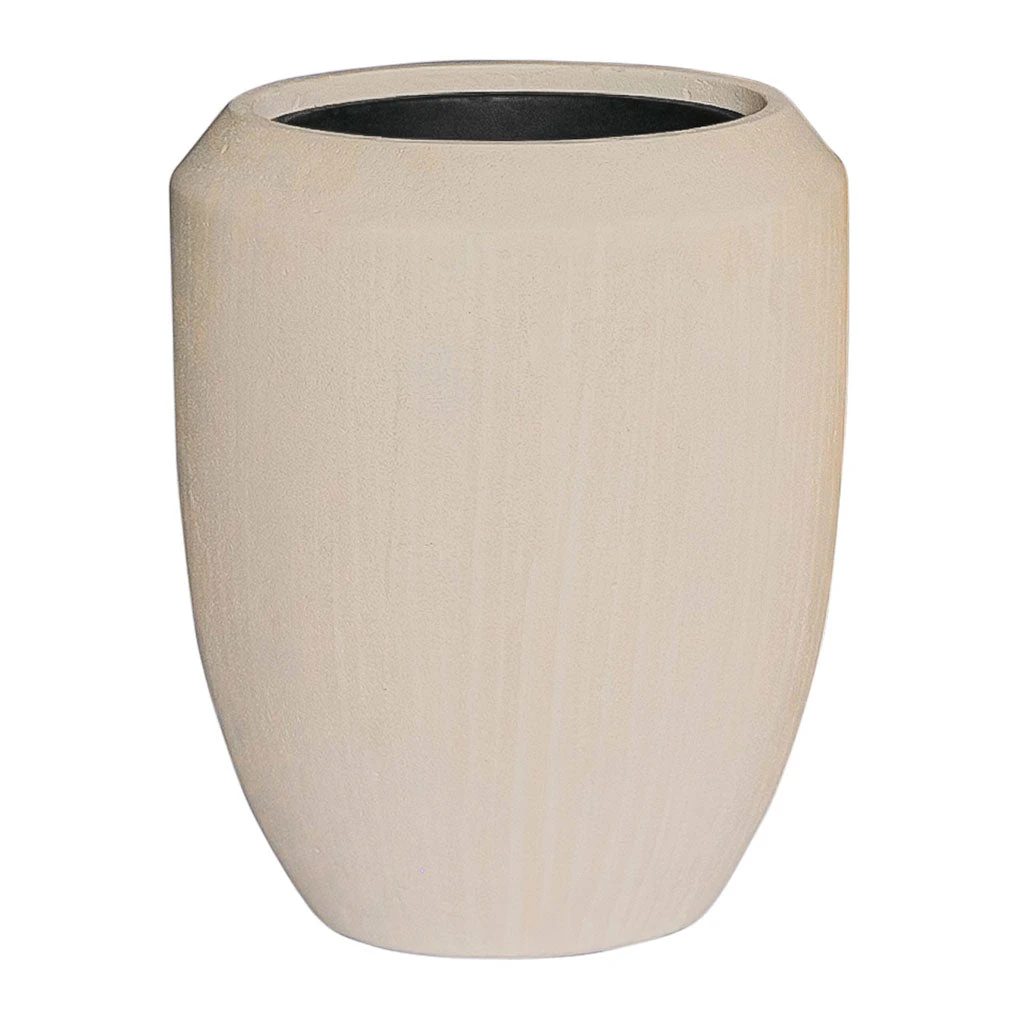 Polystone Coated Plain Coppa Planter - Natural 3 Polystone Coated Plain Coppa Planter - Natural
