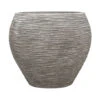 Polystone Coated Ribbed Balloon Planter - Raw Grey -Indoor Plants Store Polystone Coated Ribbed Balloon Planter Raw Grey 50x53cm