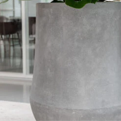 Polystone Coated Darcy Planter - Raw Grey -Indoor Plants Store PolystoneCoatedDarcyPlanter RawGrey 1