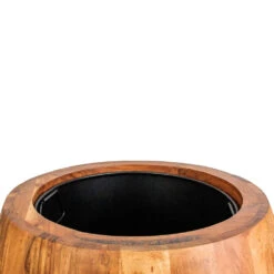 Quinn Tall Planter - Natural -Indoor Plants Store Quinn Tall Planter Natural DETAIL 4