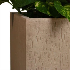 Raindrop Cube Planter - Stone 19 Raindrop Cube Planter - Stone -Indoor Plants Store Raindrop Cube Planter Stone 30x30x27cm 2