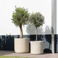 Raindrop Round Planter - Stone 18 Raindrop Round Planter - Stone -Indoor Plants Store Raindrop Round Planter Stone Outdoor Trees