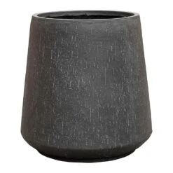 Raindrop Tube High Round Planter - Anthracite -Indoor Plants Store Raindrop Tube High Round Planter Anthracite 55cm