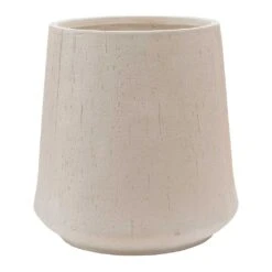 Raindrop Tube High Round Planter - Stone -Indoor Plants Store Raindrop Tube High Round Planter Stone 55cm