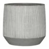Harith Plant Pot - Ridged White Stripe -Indoor Plants Store Ridged Harith Plant Pot White Stripe 42x38cm