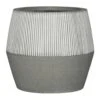 Harley Plant Pot - Ridged White Stripe -Indoor Plants Store Ridged Harley Plant Pot White Stripe 53x40cm