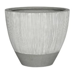 Jesslyn Plant Pot - Ridged White Stripe