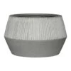 Low Harley Plant Pot - Ridged White Stripe -Indoor Plants Store Ridged Low Harley Plant Pot White Stripe 53x32cm