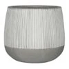 Pax Plant Pot - Ridged White Stripe -Indoor Plants Store Ridged Pax Plant Pot White Stripe 29x26cm