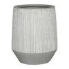 Tall Harith Plant Pot - Ridged White Stripe -Indoor Plants Store Ridged Tall Harith Plant Pot White Stripe 40x48cm