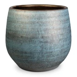 Ryan Plant Pot - Blue Gold -Indoor Plants Store Ryan Plant Pot Blue Gold 43x28cm