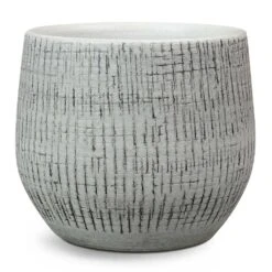 Ryan Plant Pot - White Black -Indoor Plants Store Ryan Plant Pot White Black Small