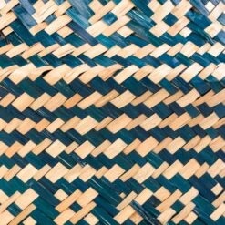 Seagrass Tribal Basket - Teal Lined 12 Seagrass Tribal Basket - Teal Lined -Indoor Plants Store Seagrass Tribal Basket Teal Lined SWATCH