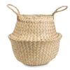 Seagrass Chevron Basket - White Lined -Indoor Plants Store Seagrass Tribal Basket White Lined 30x25cm