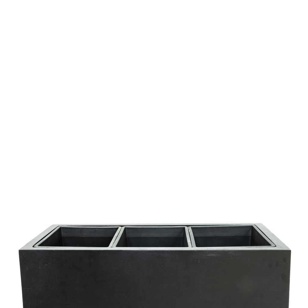 Solid Rectangle Planter - Dark Grey 5 Solid Rectangle Planter - Dark Grey - Image 3