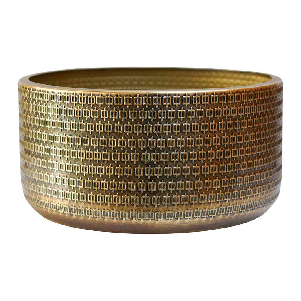 Solis Embossed Plant Bowl - Gold 3 Solis Embossed Plant Bowl - Gold