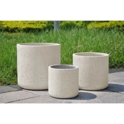Raindrop Round Planter - Stone 16 Raindrop Round Planter - Stone -Indoor Plants Store Stone Planters Round LS1