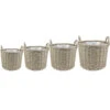 Paula Wikr Plant Baskets - Set Of 4 - Natural -Indoor Plants Store paula wicker plant baskets set of 4 natural
